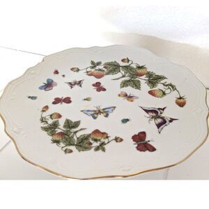 Lenwile Ardalt pedestal cake stand - strawberry, butterfly motif - Spring Time